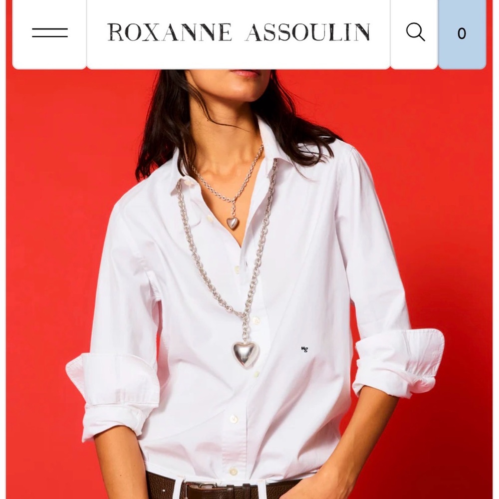 RARE Silver Roxanne Assoulin Puffy Heart Pendant Necklace Chain Statement